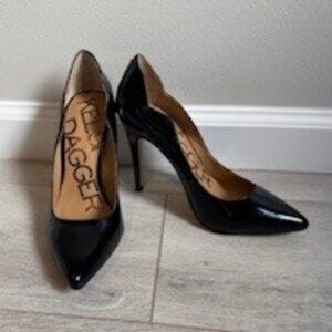 Kelsi Dagger Black Patent Stiletto Heel